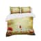 Designart 'Red Poppies on Grunge Background' Vintage Bedding Set - Duvet Cover & Shams
